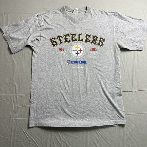STARTER Other - Vtg 90s Starter NFL Pro Line Mens L Spell Out Pittsburgh Steelers T-Shirt USA